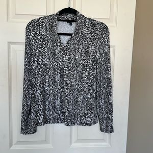 Talbots size Medium Black/White shirt